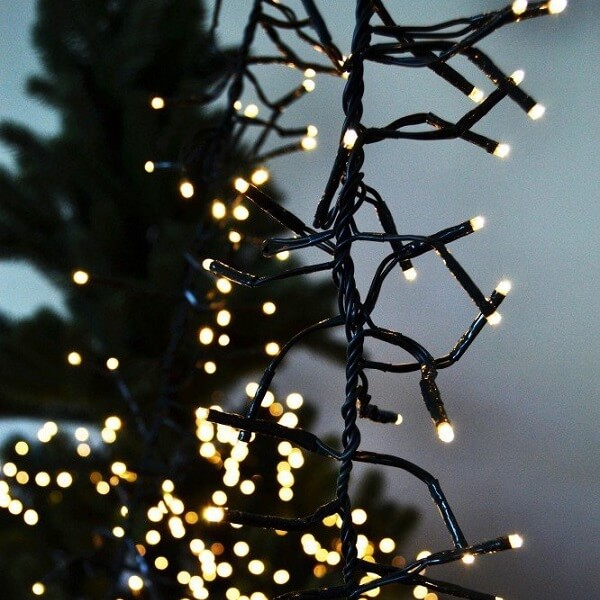 festliche Dekoration Lichterkette mit Trafo für Weihnachtsbaum innen und außen 