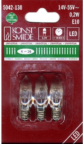 Konstsmide LED-Topkerzen 14-55V E10 5042-130 3er Set