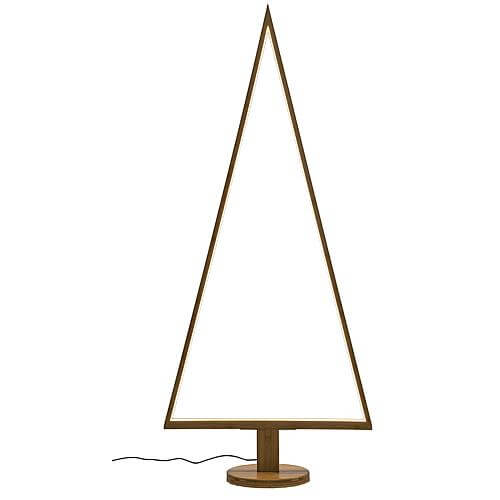 LED Holzspitze auf Sockel warmweiss 170cm 47563