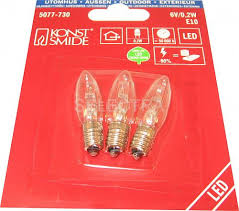 LED-Topkerzen 6V E10 3er Pack Konstsmide 5077-730