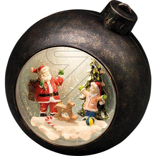 LED-Schneekugel "Weihnachtsmann mit Kind" 4362-000