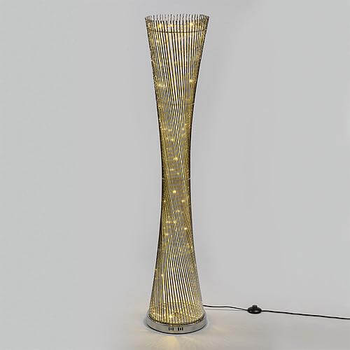 LED Vase gedreht silberfarben 100 warmweisse LEDs Lotti 45484