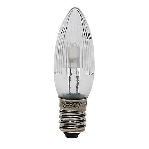 LED-Topkerze halb geriffelt E10 8-55V 0,1-0,5W Hellum 920055 3er Pack