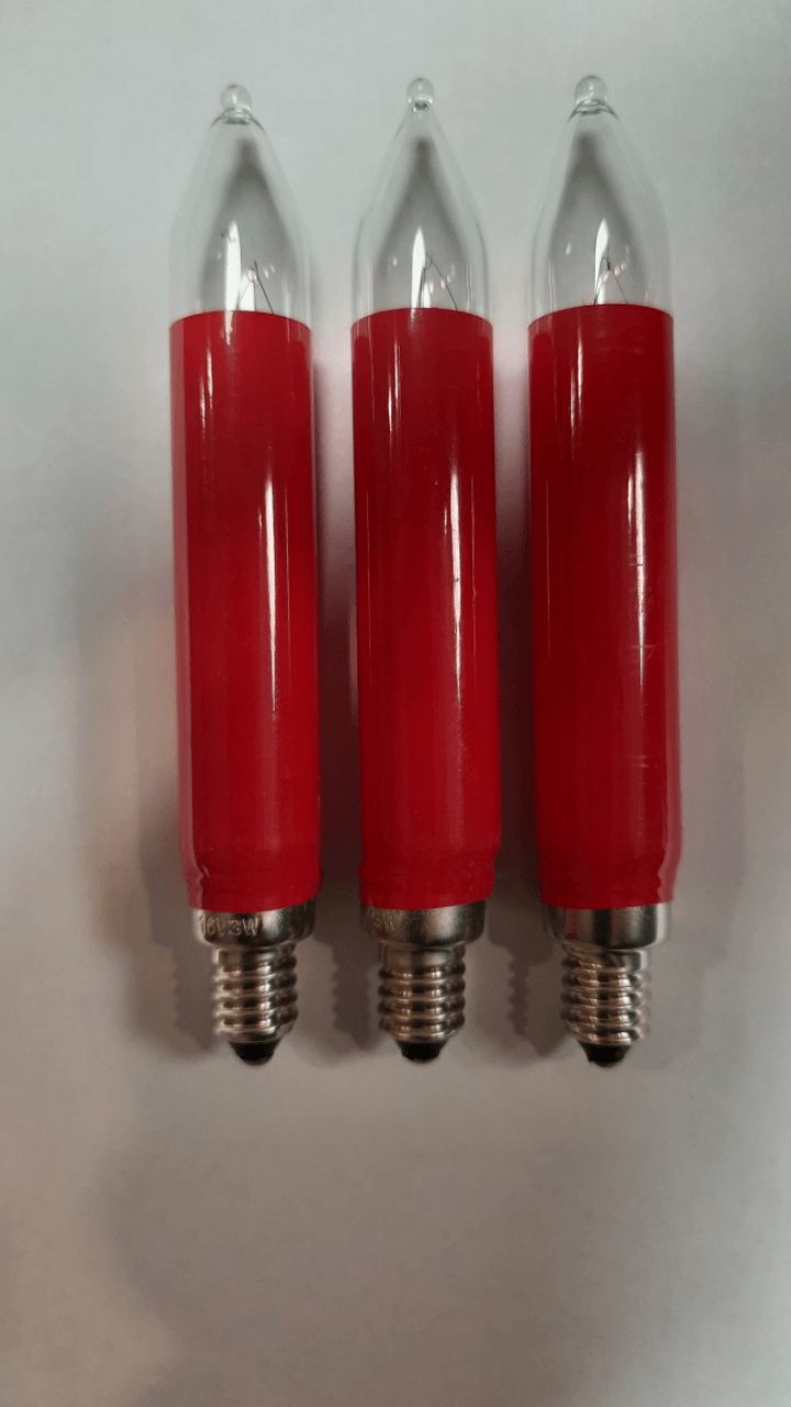 rote Schaftkerzen 8 Volt 3 Watt - neuware- 3er Packung neuheit 2020_weihnachtsbaum beleuchtung