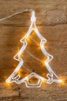 Weihnachts Fenster Bild Leucht Dekoration Beleuchtung Silhouette Engel 60 LEDs
