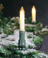 5x Kerze Schaftkerze groß weiß Ersatz E10 8V 3W 105mm Lichterkette Weihnachten 
