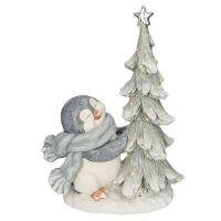 Pinguin-mit-Baum-beleuchtet-17x36cm-75541